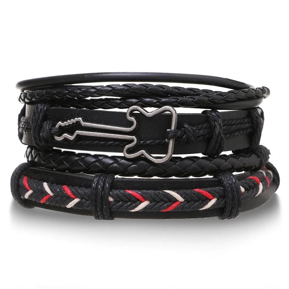 leather braided bracelets