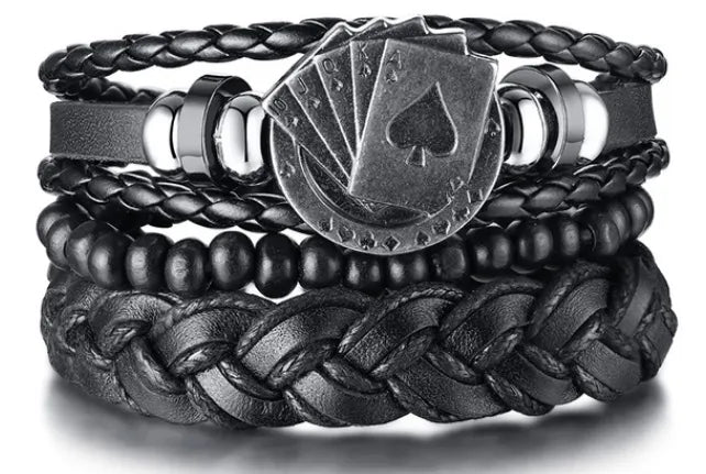 leather braided bracelets
