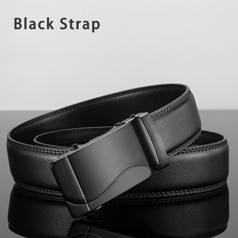 Black Buckle Leather Belt
