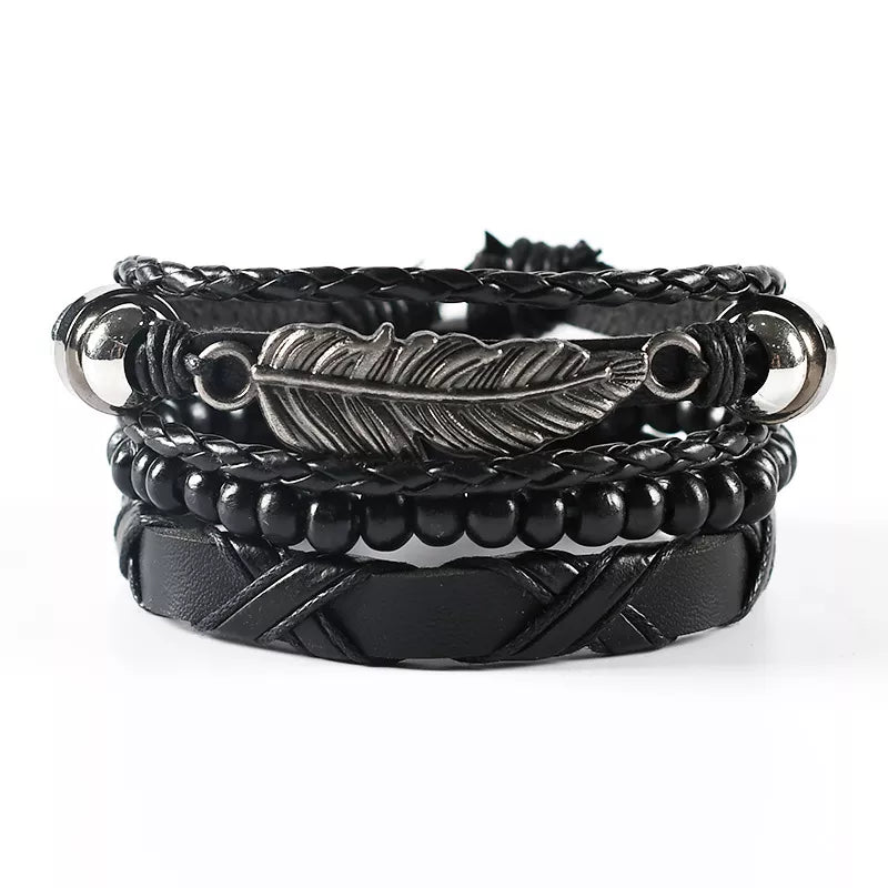 leather braided bracelets