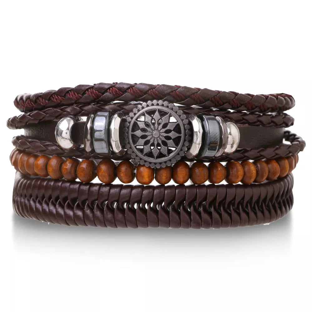 leather braided bracelets