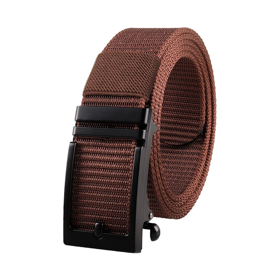 Classic Men's Brown Nylon Belt