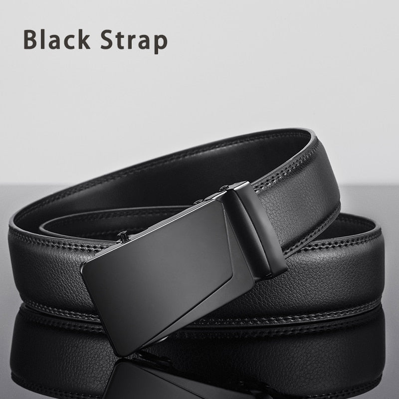 Black Buckle Leather Belt