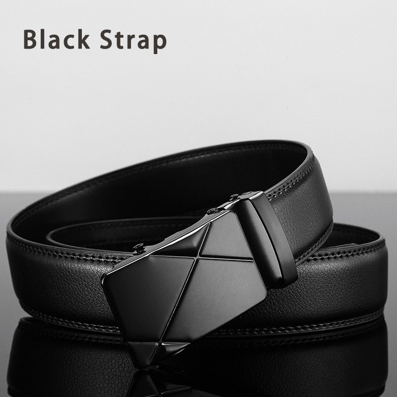 Black Buckle Leather Belt