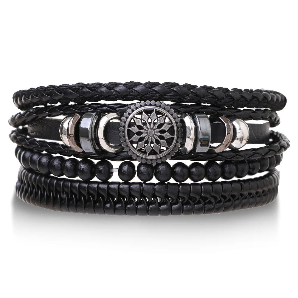 leather braided bracelets