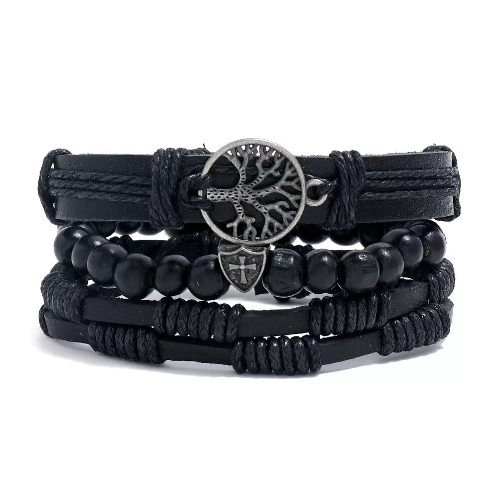 leather braided bracelets