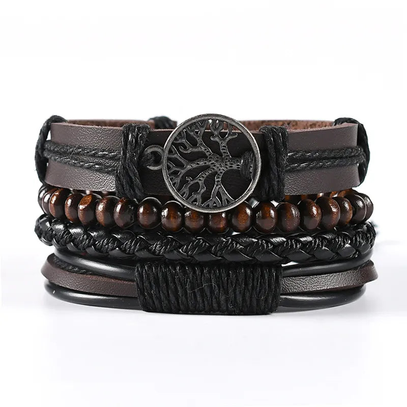 leather braided bracelets